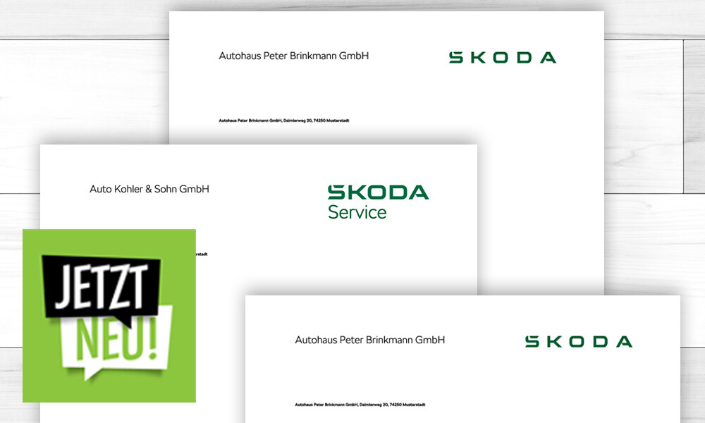 ŠKODA Briefbogen mit Firmeneindruck