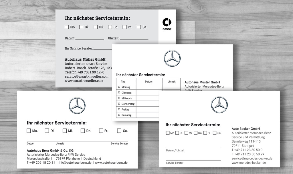 Mercedes-Benz Service-/ Terminkarten