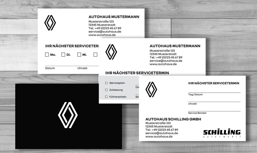 Renault Service-/ Terminkarten
