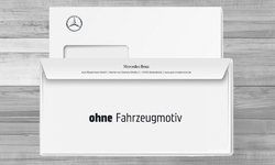 Mercedes-Benz Umschlag mit Firmeneindruck