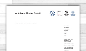 Briefbg. mit Firmeneindruck 03-BB-21s VW