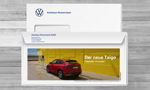 VW Taigo mit Firmeneindruck