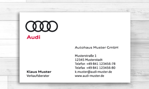 Audi Visitenkarten 