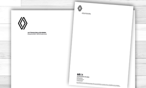 Renault Briefbogen mit Firmeneindruck